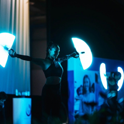 Evento fitline coreografia con moon led